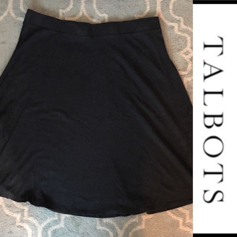TALBOTS Pima A-Line black skirt 3XP